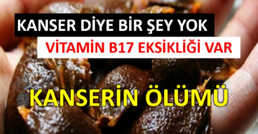 KANSER DİYE BİRŞEY YOK, B17 VİTAMİN EKSİKLİĞİ VAR